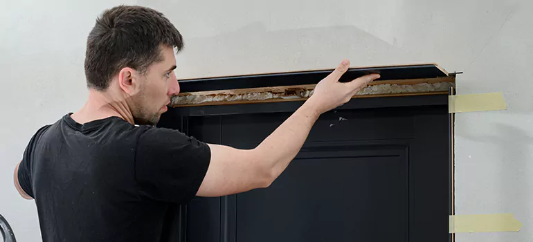 Wood Door Hole Repair in Bracebridge, ON